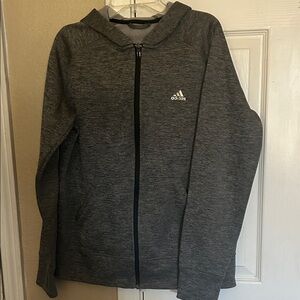 Adidas Charcoal Full-Zip Hoodie